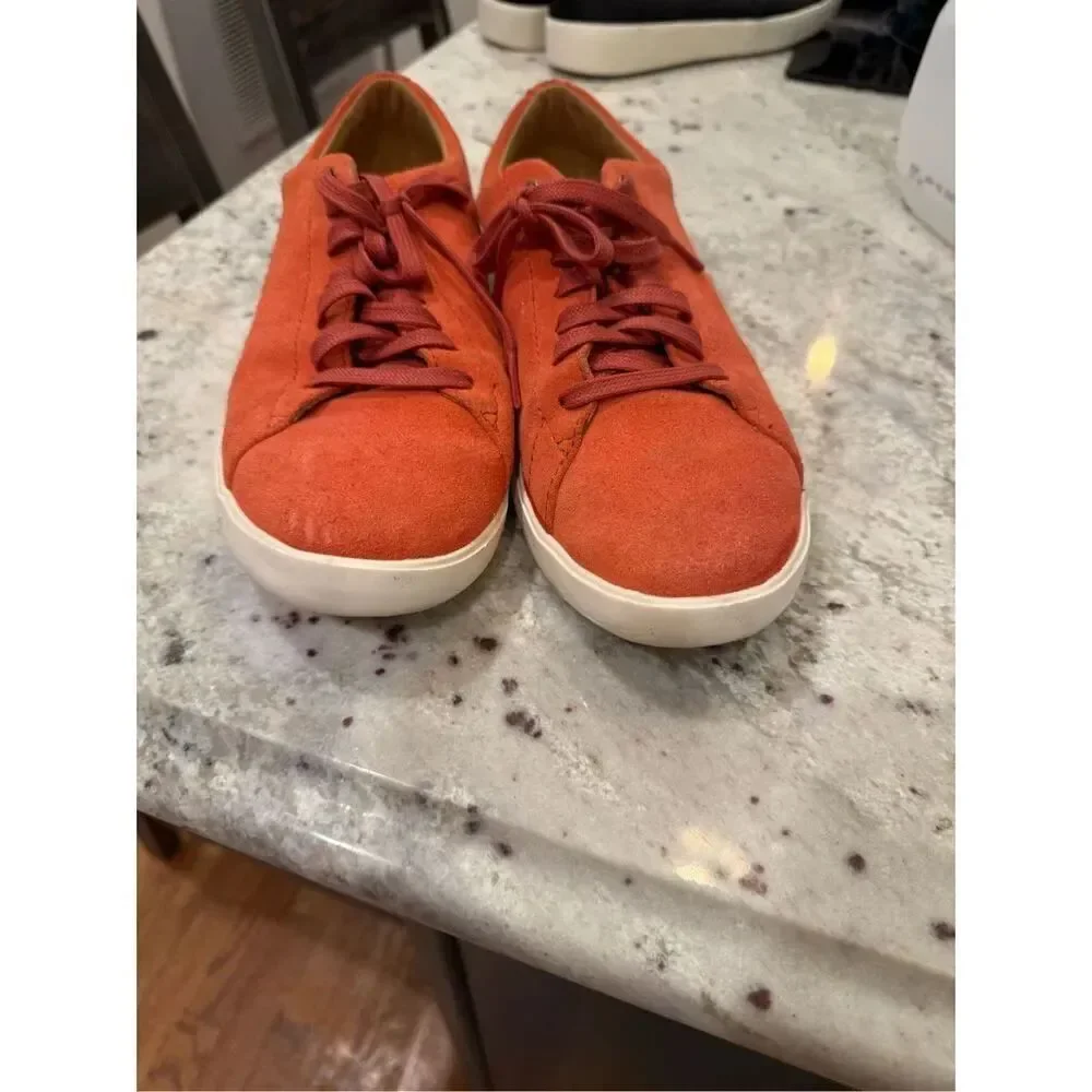 Cole Haan Grand 0.S Orange Suede Sneakers sz 10-1/2